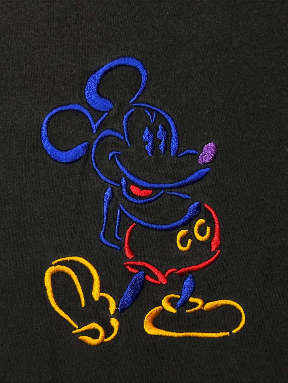 Vintage Disney Originals Single Stitch Mickey Mouse Embroidered Tee, small